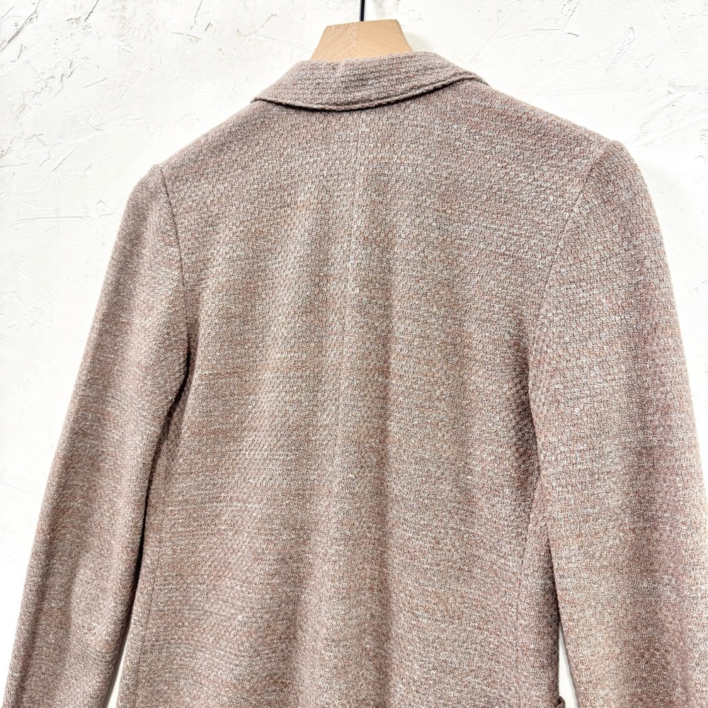 Falconeri Italy Cotton Linen Knit Blazer Small Beige Mélange - Picture 8 of 13